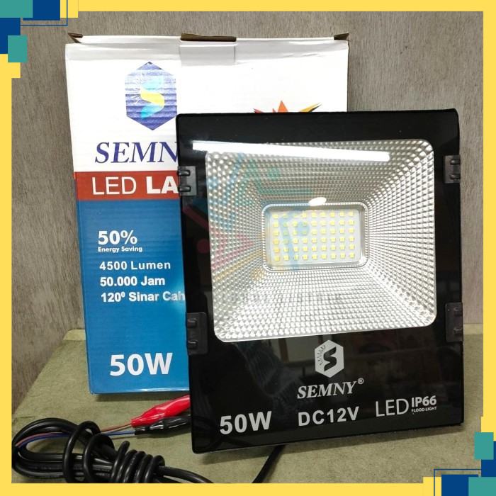 LAMPU SOROT LED DC 12 VOLT 50 WATT / KAP LED SOROT DC 12 VOLT IP66 - 30Watt