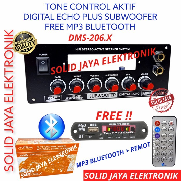 TONE CONTROL AKTIF ACTIVE MP3 BLUETOOTH DMS-206.X DMS 206 PLATINUM