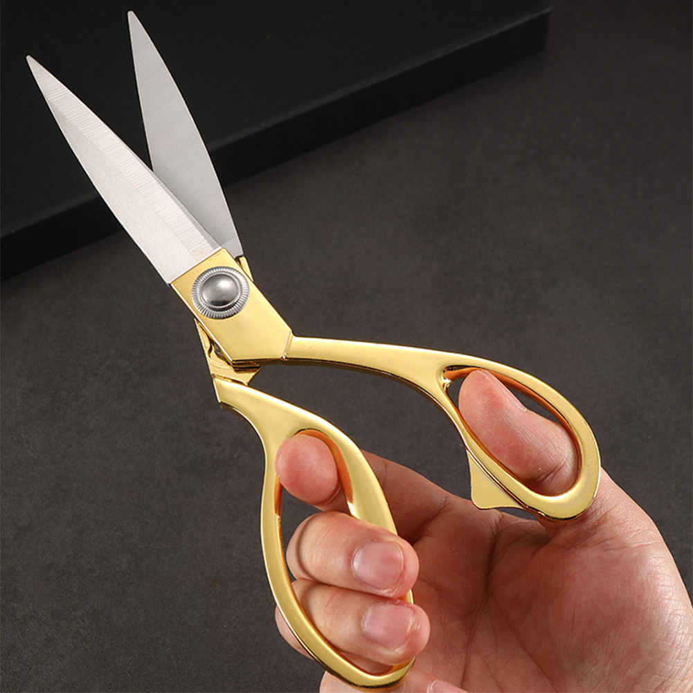 

1 Set Gunting Kain / Bahan Luxury Gagang Emas 8/9/10 Inch Gunting Bahan Kain / Gunting Potong Bahan Kain /Tailor Scissors Textile Scissors