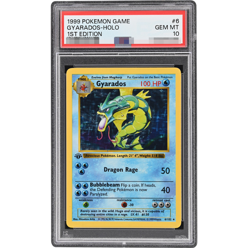 DIY 1999 POKEMON GAME GYARADOS-HOLO Collection Card Rating Card PTCG Classic Anime Cards Gift Toy