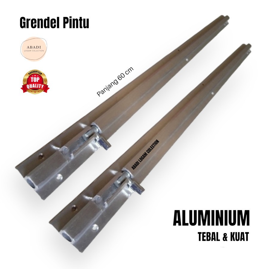 Grendel pintu aluminium panjang 60cm Kunci pintu rumah Pengunci pintu