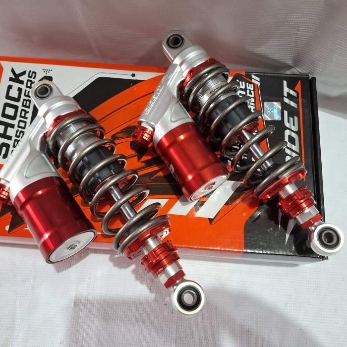 Shock Tabung Ride it GP 277 RDC jupiter 280 dan UK 340 Double klik - Grey tab red, 277 uk 280