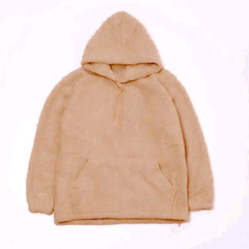 [COD] Sweater Hoodie Sherpa Polos Oversize Bulu Domba / Jaket Sherpa Hoodie Polos Oversize Premium P