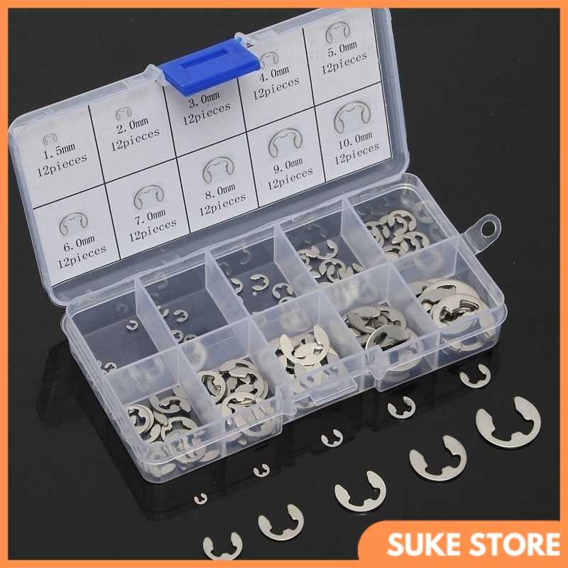

JARBLUE E-Clip External Retaining Ring Assortment Kit 120PCS - JR20