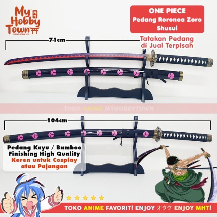 SALE - Replika Pedang Bambu One Piece Roronoa Zoro Shusui Cosplay Anime