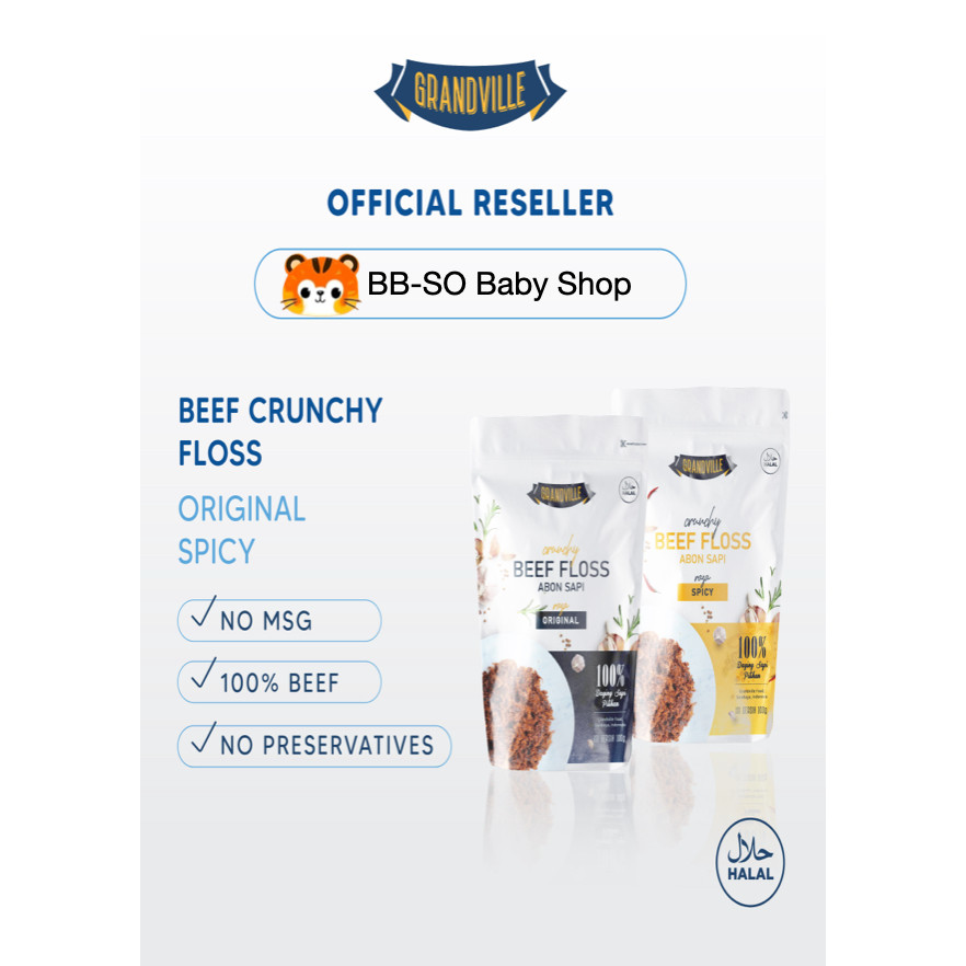 

GRANDVILLE Abon Sapi Crunchy Single Pack - 100 gr