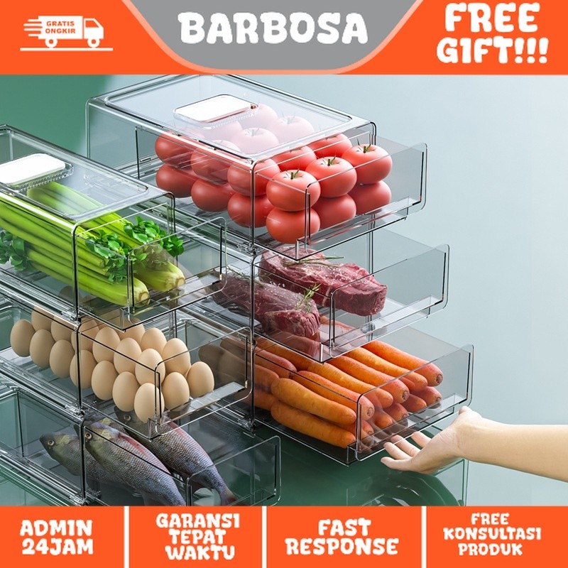 Kotak Penyimpanan Makanan Kulkas Food Storage Kotak Container Kulkas Laci