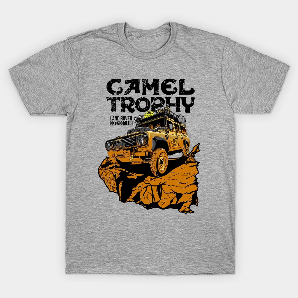 Kaos T shirt otomotif land rover defender camel trophy