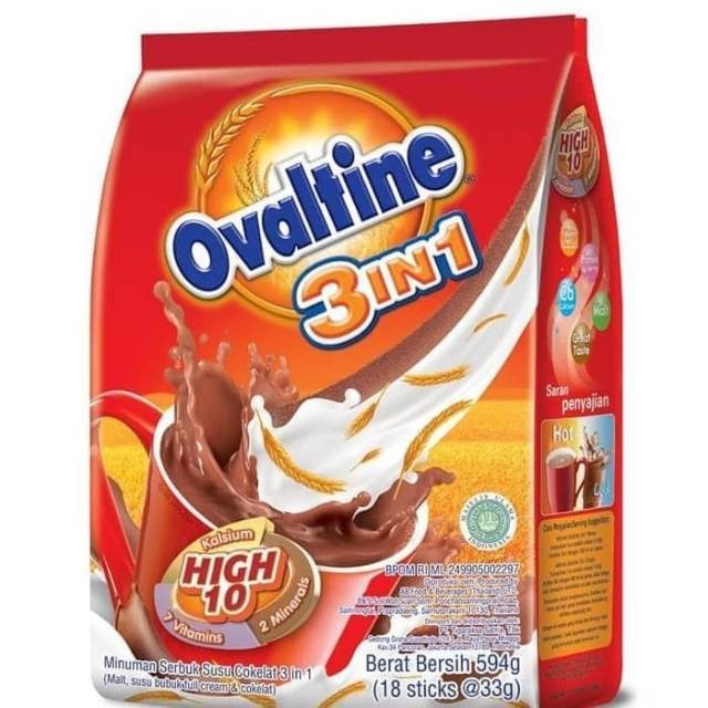 

Ovaltine 3 in 1 isi 18 stick @33 gram - ABO
