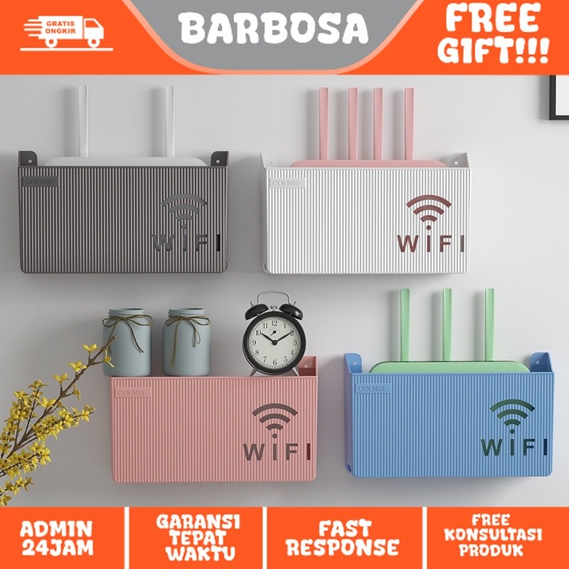 Rak Kotak Wifi Tempat Wireless Wifi Router Dekorasi Dinding Minimalis Serbaguna - Rak Dinding Gantun