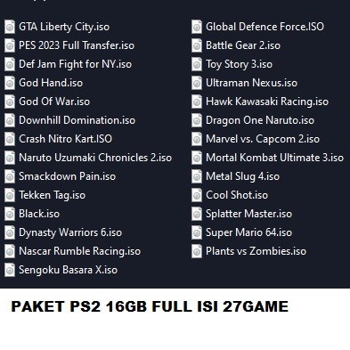 Flashdisk PS2 full game - 16GB, PAKETAN