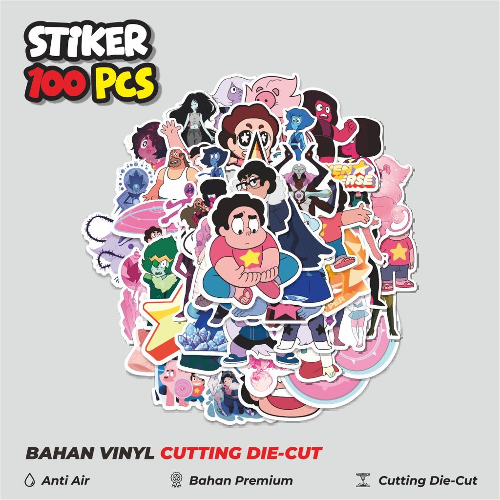

Terbaru! 50 pcs Stiker Kartun Steven Universe Char Mix 4 Dekorasi Lucu Kreatif untuk Notebook, Skateboard, HP