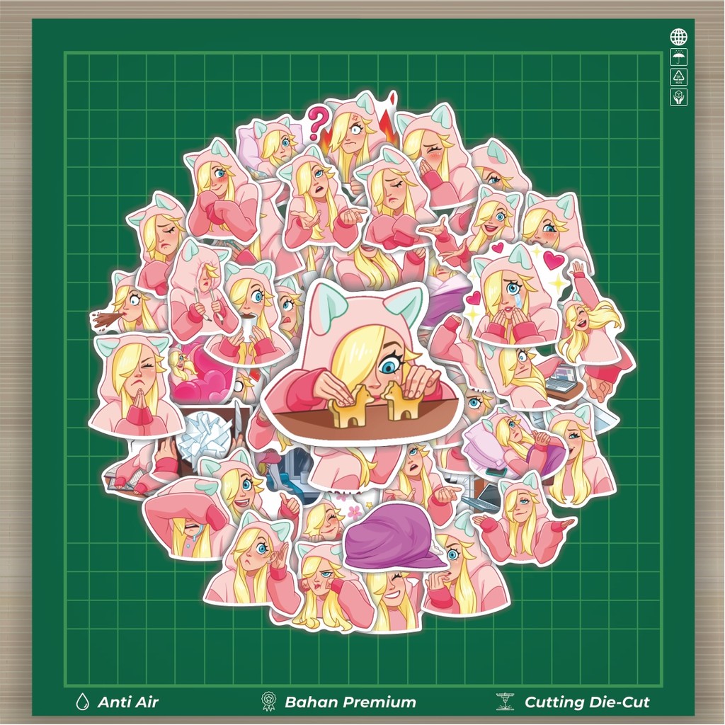 

HOT 50 PCS STIKER Stiker Girls Lina Stiker Fashion Cars Decal Dingin Kartu Album Custom Vinyl Anti Air- Sticker Aesthetic Buku Journal Koper Casing HP Tablet Laptop Helm Motor Botol Minum
