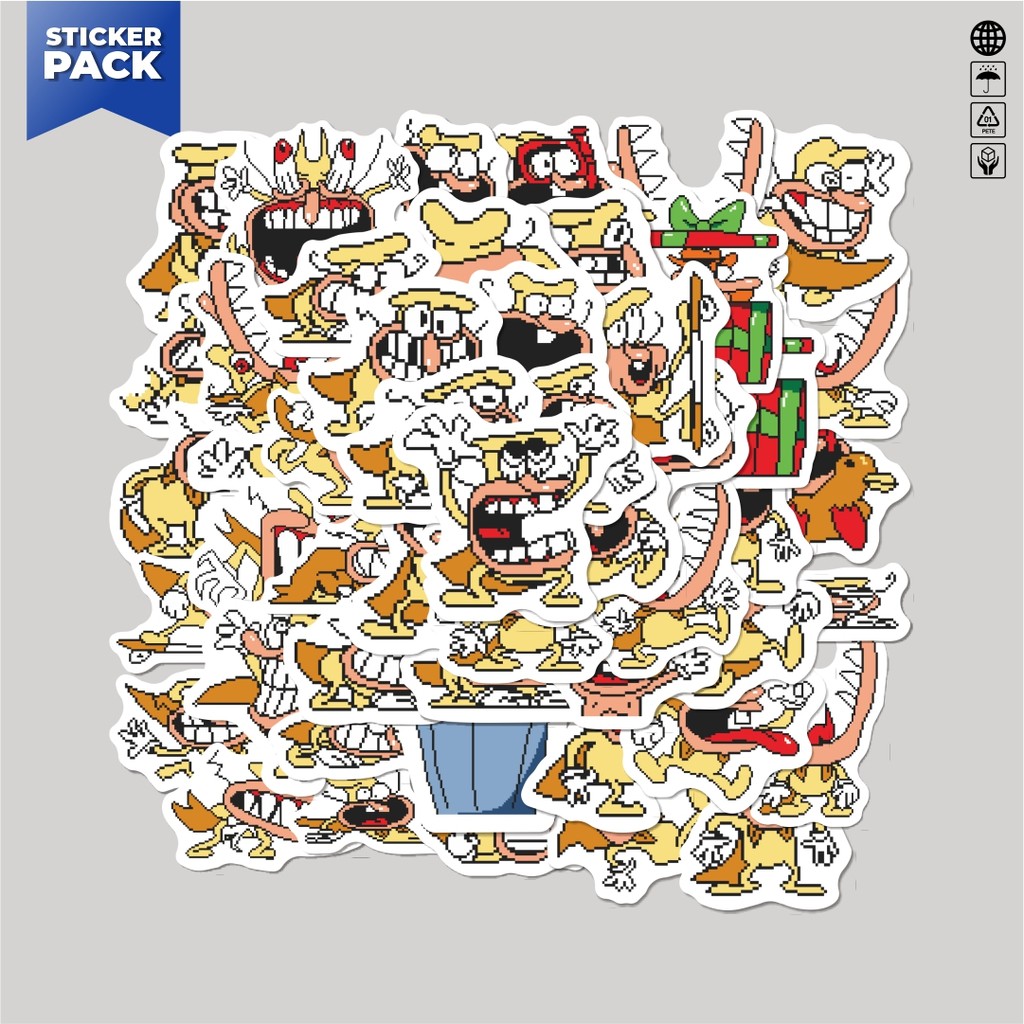

[100PCS]Stiker Pack Stiker Pizza Tower V22 Aesthetic Vinyl Anti Air Dekorasi Sticker Laptop Buku Journal Koper Helm Casing HP Gitar Helm Skateboard