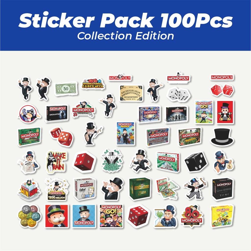 

Hot Stiker Game Monopoly 1 Lucu Anti Air Stikers Berperekat Waterproof Sticker Decal Buat Motor Helm Buku Journal Koper Casing HP Laptop Botol Minum