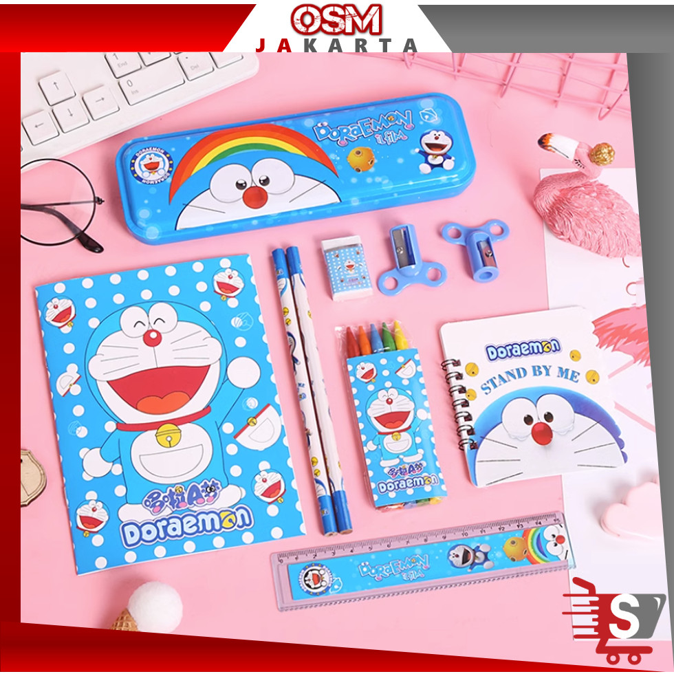 

New OSM JKT S5982 Set Alat Tulis 8 In 1 / Set Alat Tulis Anak Motif Kartun / Set Alat Tulis 8 In 1 Lucu / Stationery Set 8 In 1 LucuPremium