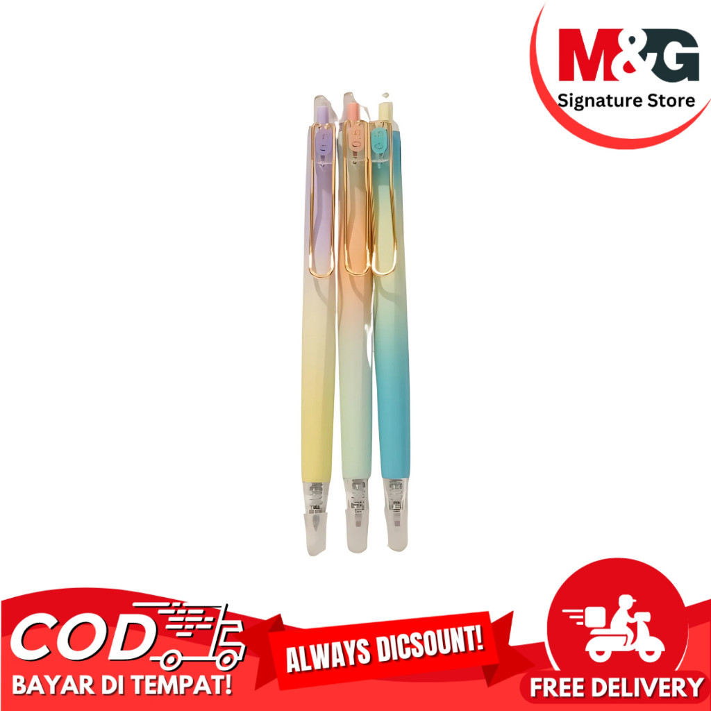 

Gel Pen M&G AGPJ64021 Pulpen Gel Pen Barrel Gradasi Warna Pastel - SATUAN SHESB