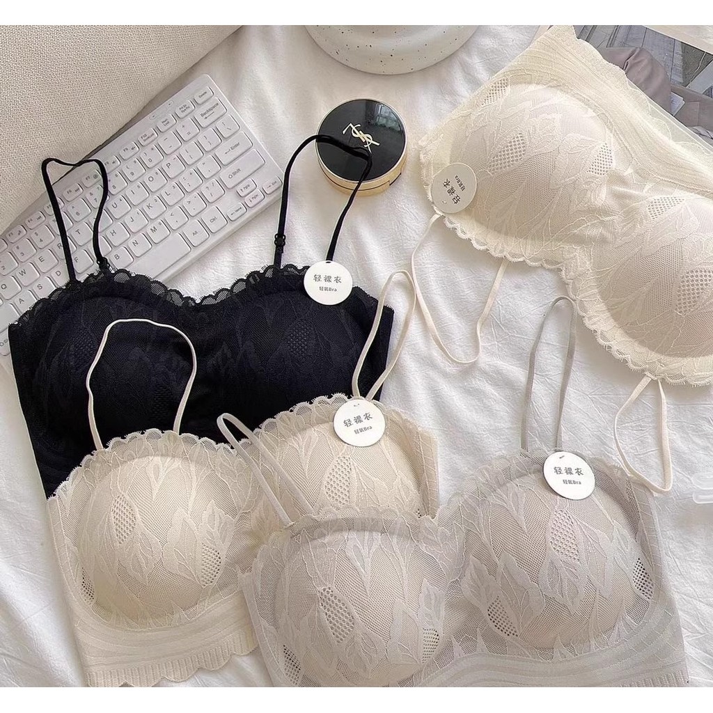 Bluehouse Tanktop Bra Crop Top Renda Brukat Motif Bunga Tanktop Seksi Atasan Wanita