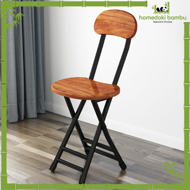 Homedoki Bambu -  Kursi Lipat  Portable  Kayu/Kursi Lipat / Bangku Lipat / Bangku Lipat Portable / K