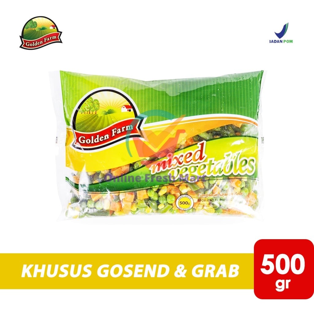 

Golden Farm Mix Vegetable / Campuran Sayuran Beku (500 gr) KHUSUS INSTANT - Online Fresh Mart Denpasar