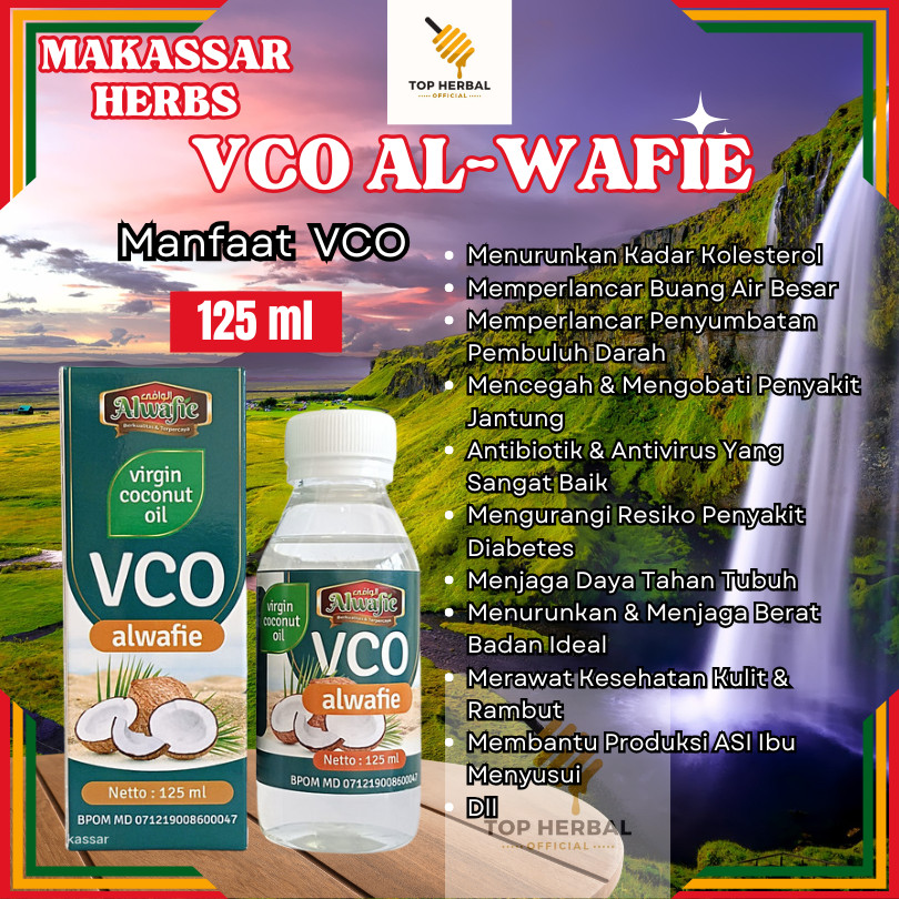 

VIRGIN COCONUT OIL VCO ALWAFIE 125ML Asli Original Murni 100% Berkualitas Tinggi Top Herbal Makassar Gowa
