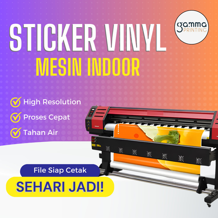 

Cetak Stiker Vinyl Meteran Digital Print Indoor / Print Sticker Custom Besar