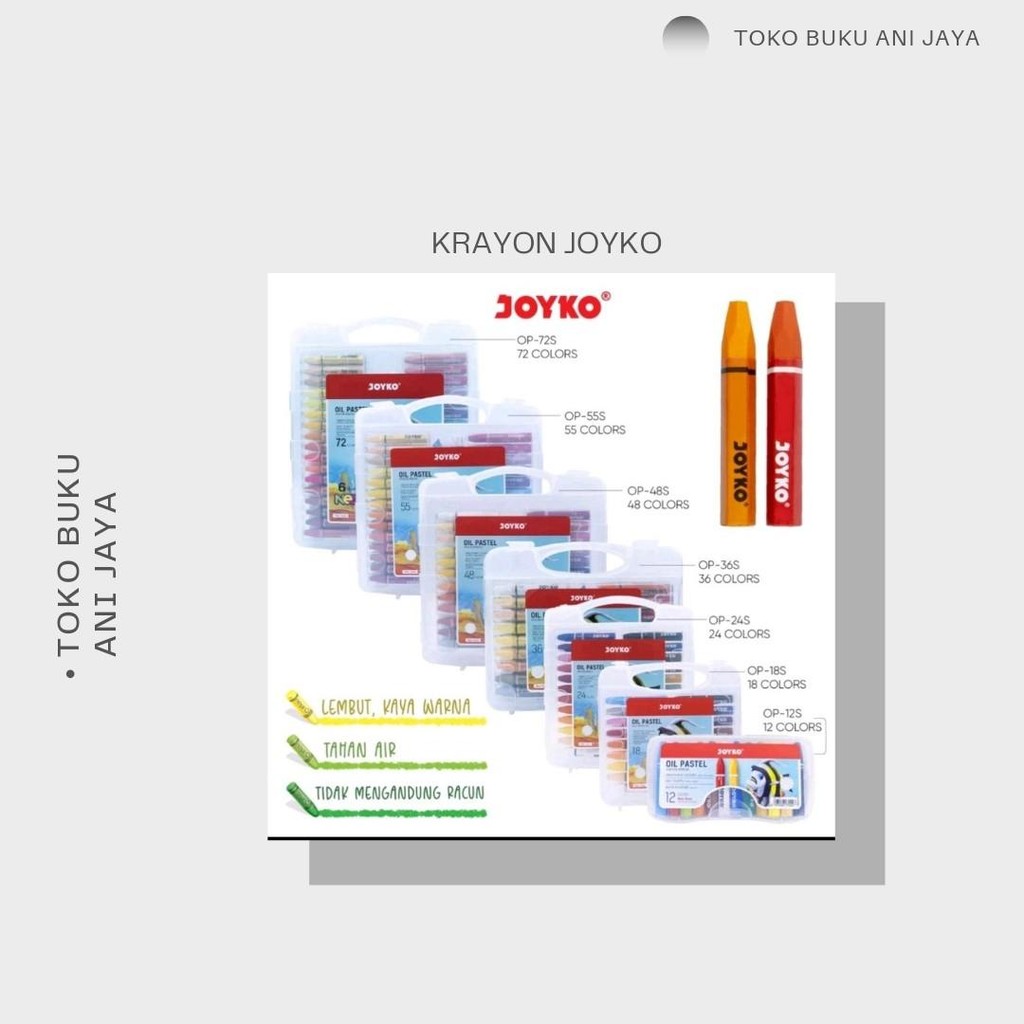 

KRAYON JOYKO OP 12,18,24,36 DAN 55 (PER SET)