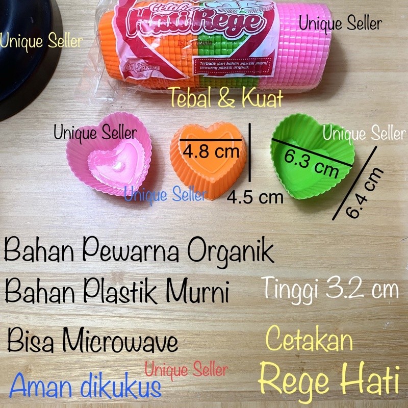 [Isi12] Cetakan Kue Hati Plastik 6 cm / Cetakan Putu Ayu Hati Plastik / Cetakan Hati / Cetakan Love 