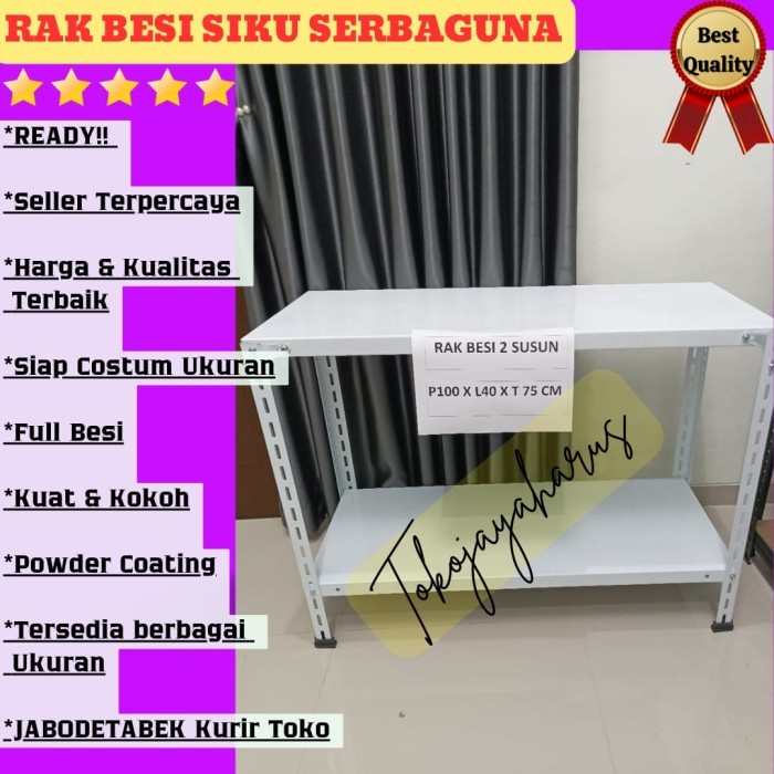 rak besi siku 2 susun kompor