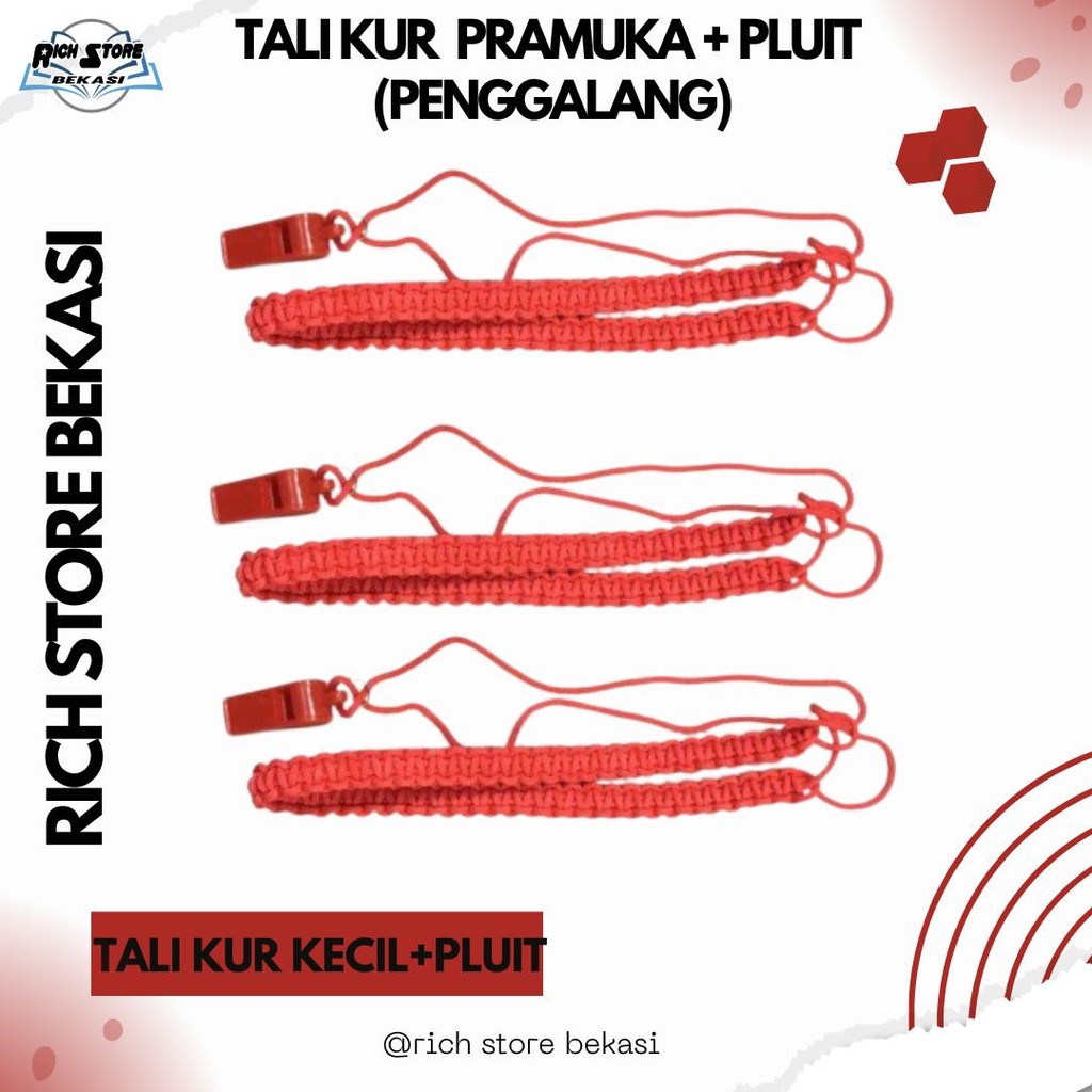 

TALI KUR + PELUIT MERK ACME SATU SET UNTUK PRAMUKA PENGGALANG WARNA MERAH TALI UKURAN KECIL AKSESORIS SERAGAM PRAMUKA