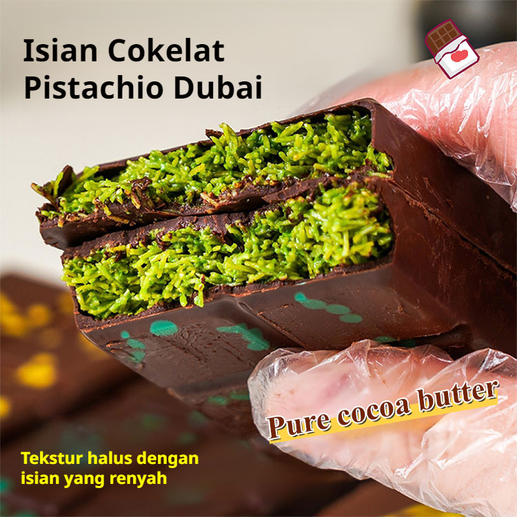 

【Pengiriman 24 Jam/COD】 200g Coklat Dubai/Pistachio Kunafa Cokla/CHOCOLATE BAR CRISPY PISTACHIO KUNAFE | COKLAT DUBAI/Dubai Chocolate