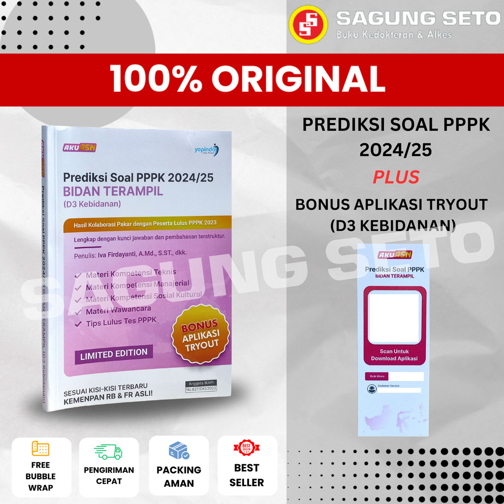 BUKU PREDIKSI SOAL PPPK 2024/2025 BIDAN TERAMPIL (D3 KEBIDANAN) - FIRDAYANTI