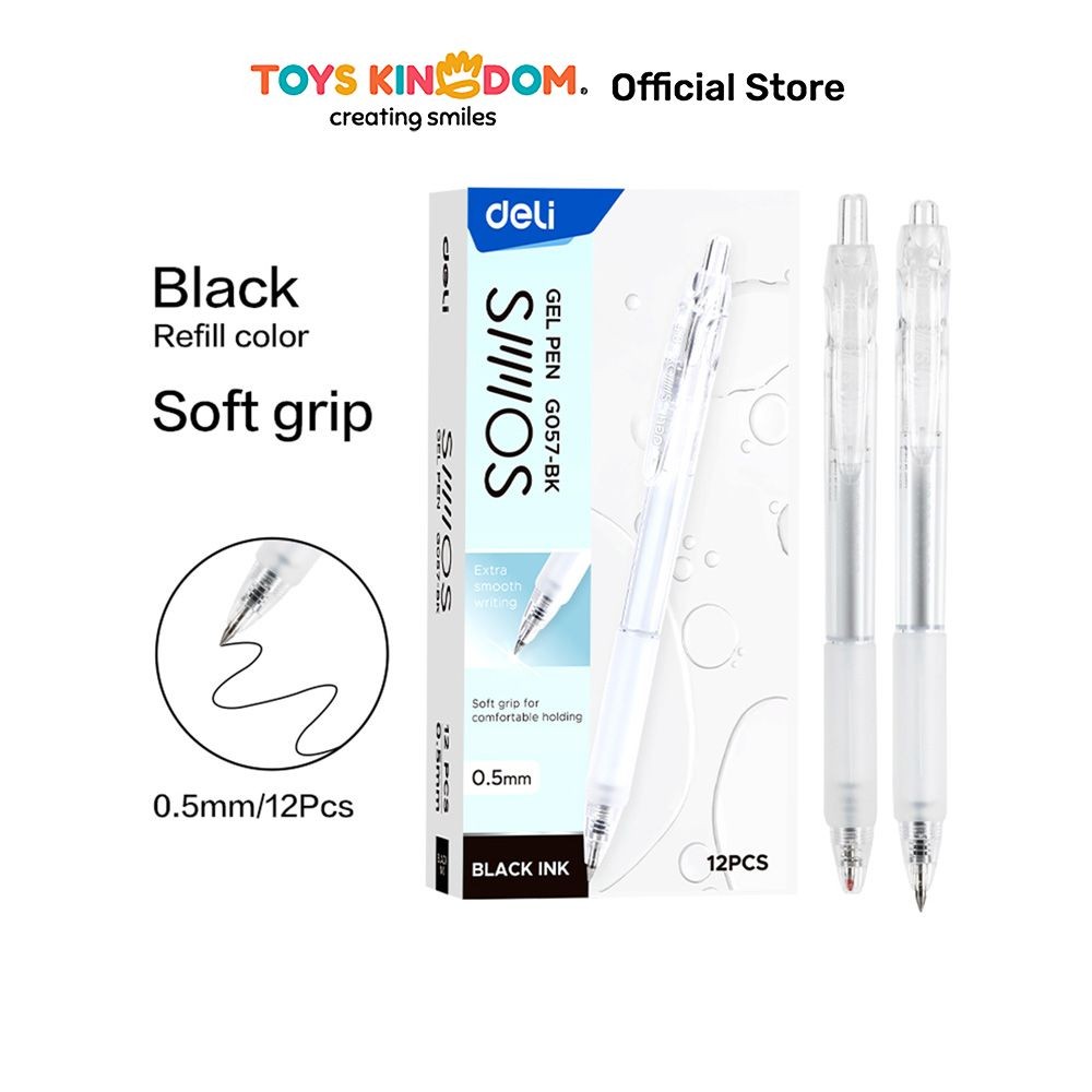 

Toys Kingdom Deli Pulpen Gel Hitam 0.5 Mm Eg057Bk Pena Ballpoint Pen Bolpoin Alat Tulis Lucu