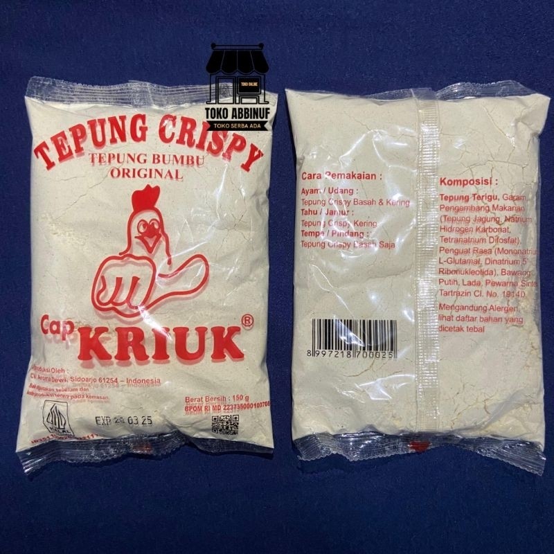 

1 PCS - TEPUNG CRYSPI ASLI 150g CAP KRIUK ( AROMA DEWI ) - TEPUNG CRISPY KRIUK JEMPOL