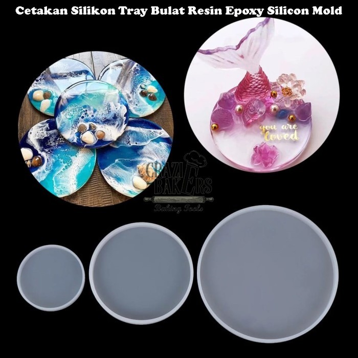 Pojok Cetakan Silikon Tray Bulat Resin Epoxy Silicon Mold