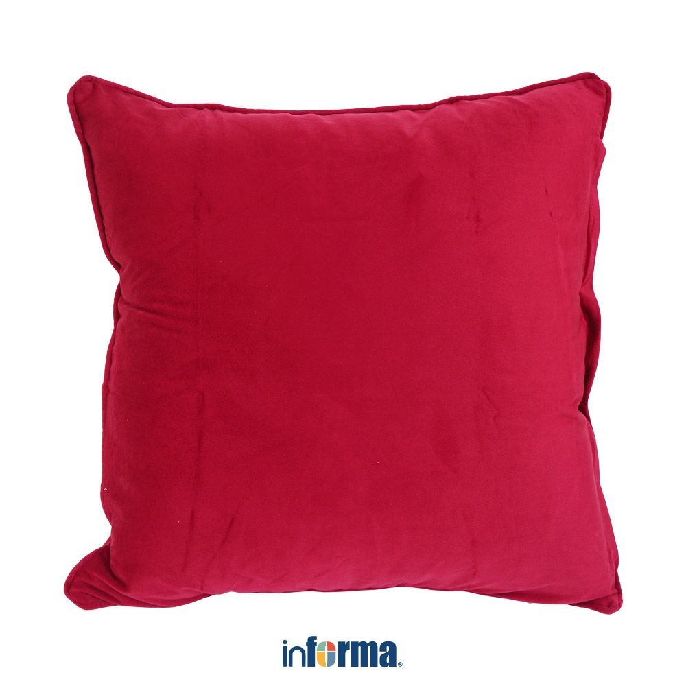 Informa Sarung Bantal Sofa 55X55 cm Velvet - Merah Cushion Cover Aesthetic Pelindung Bantal Sofa Pil