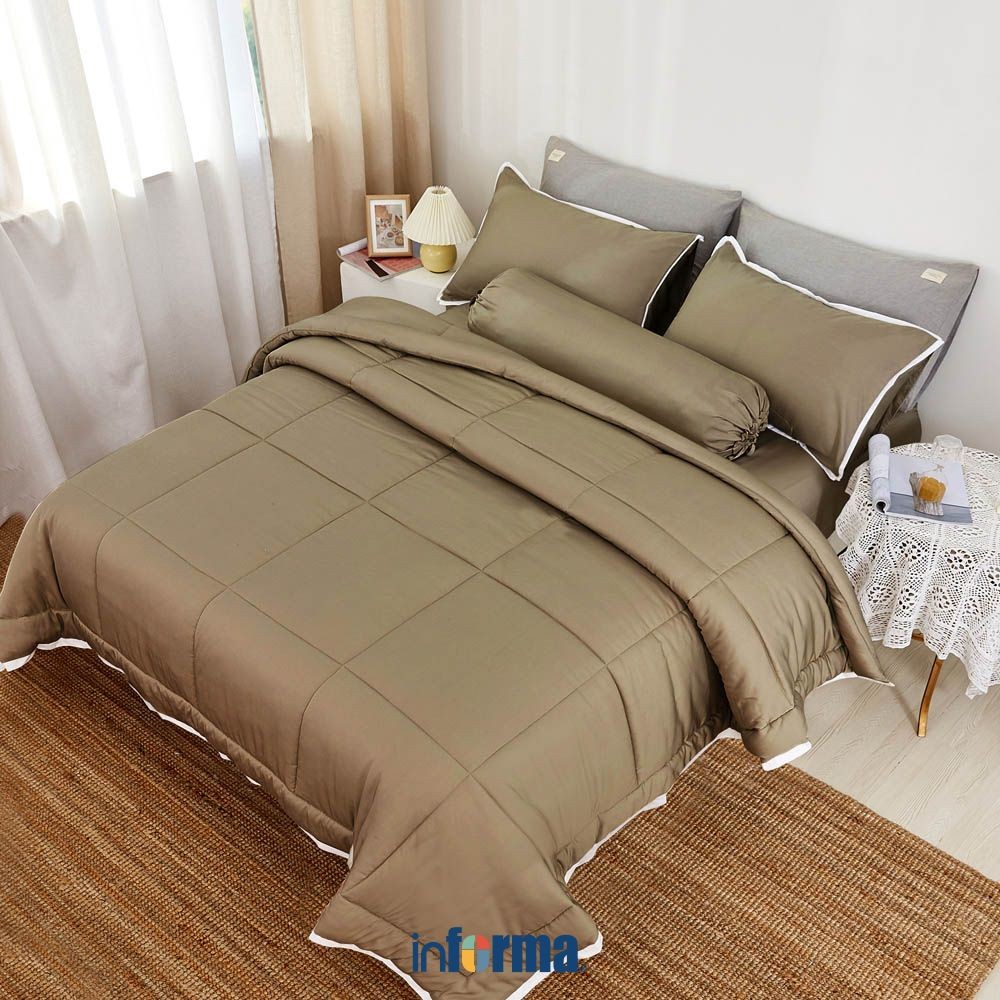 Informa Set Seprai Bambu Cokelat Sandy King Queen Single 200x200 180x200 160x200 120x200 Sprei Sepre