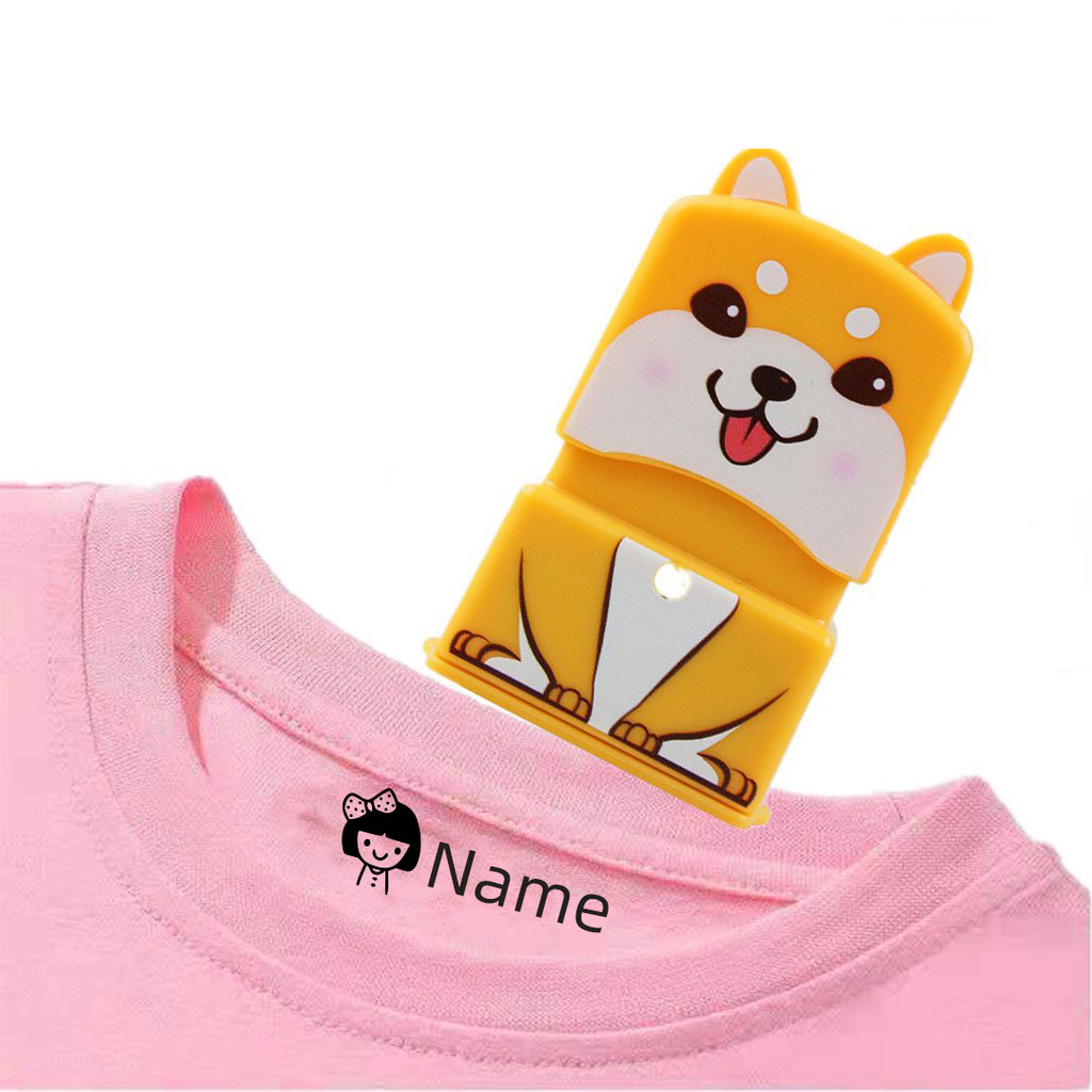 

Custom Name Stamp For Baby Children's Teacher Clothing Cute DIY Personalized Name Seal Stamps for Clothes Daycare Kindergarten