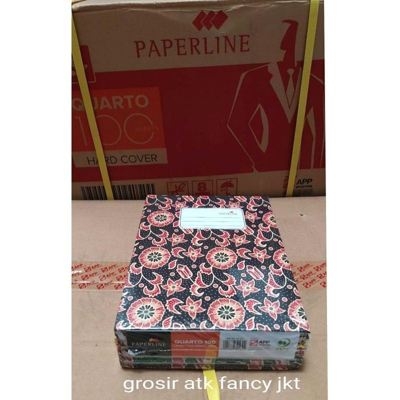 

100 Q Buku Hard Cover Quarto Kuarto Kwarto Paperline 100 Lembar PPL ( 21 x 16 cm ) hardcover