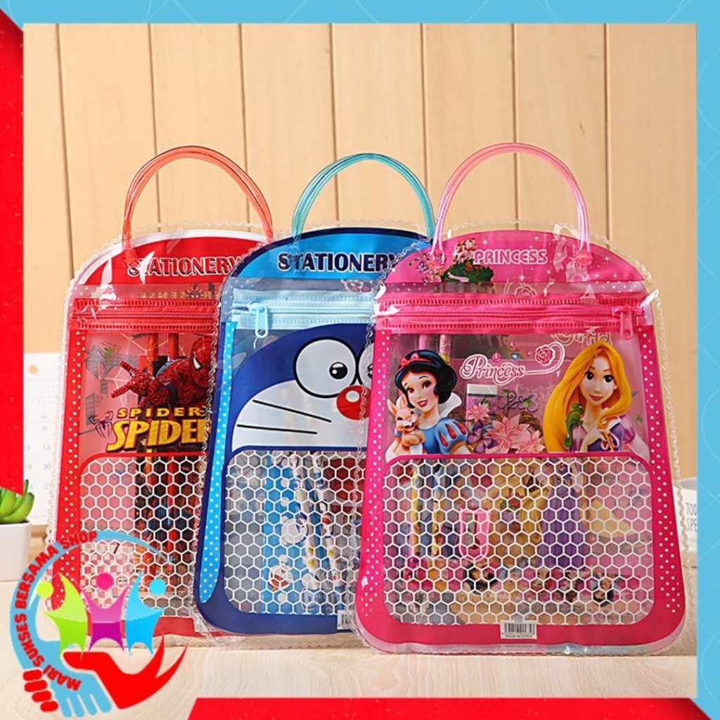 

MSBS Stationery Set 6 in 1 Free Bag Alat Tulis Anak Sekolah Buku Pulpen Penghapus Pengaris