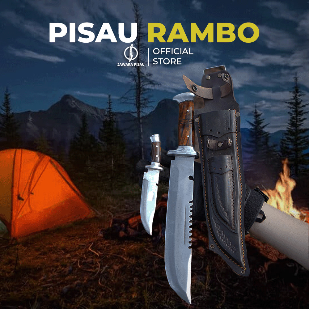 Jawara Pisau | Pisau Rambo Anak Set | Pisau Survival Camping