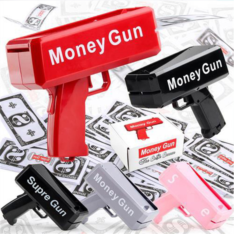 100PCS Cash Cannon Banknote Super Money Gun Shooter Toys For Party Game Wedding Birthday Party Chris