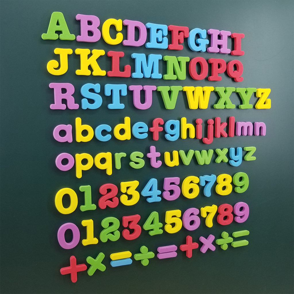 

Cute Fridge Magnets Stickers For Kids Children Letter Number Symbol Refrigerator Early Education Colorful Magnet Stickers