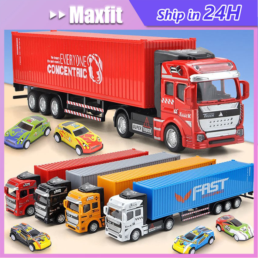 NEW Mainan Diecast Truck Container Box / Truk Kontainer / Truk Tangki / TRAILER Dimensi besar