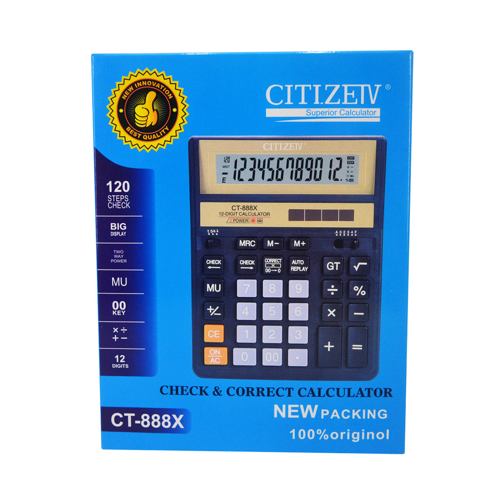 

CALCULATOR CITIZEIV CT 888X KALKULATOR Citizeiv CT-888X 12 Digit