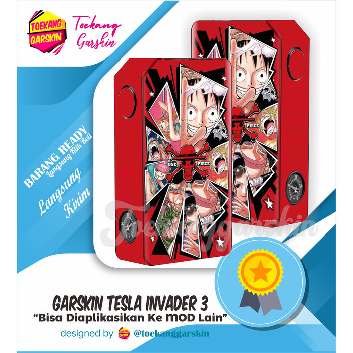 Garskin Skin Tesla Invader III - GARSKIN PROTECTOR MOTIF RED LUFFY