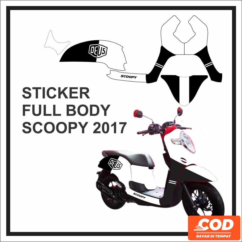 Stiker Decal Striping HONDA SCOOPY SCOPY Full Body FI 2017 2018 2019 2020 2021 Deus multi stiker