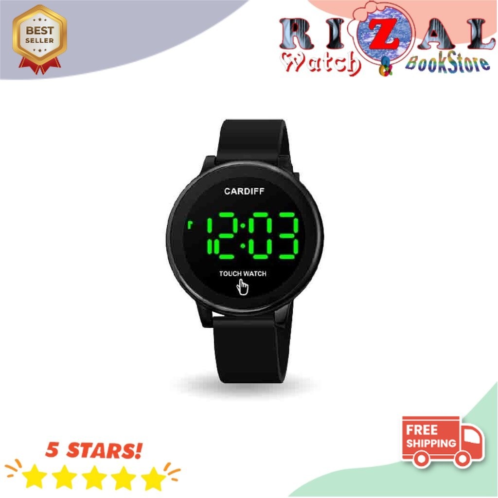 Terlariss Cardiff LED 1842 Black Series Jam Tangan Digital Water Resist