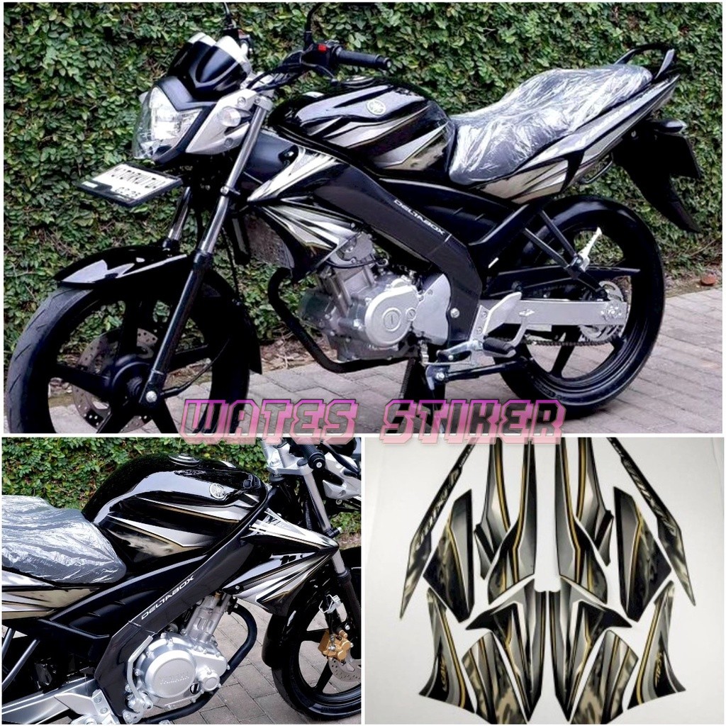 Striping Decal Polet Sticker yamaha vixion 2012 old hitam list body standar berkualitas termurah Wat