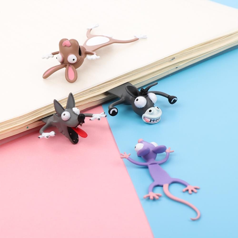 

1Pcs 3D Stereo PVC Cartoon Animal Bookmarks Ocean Series Seal Octopus Stationery Student Personalized Creative Gift Book Markers